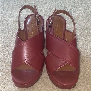 Anthropologie chunky platform sandals